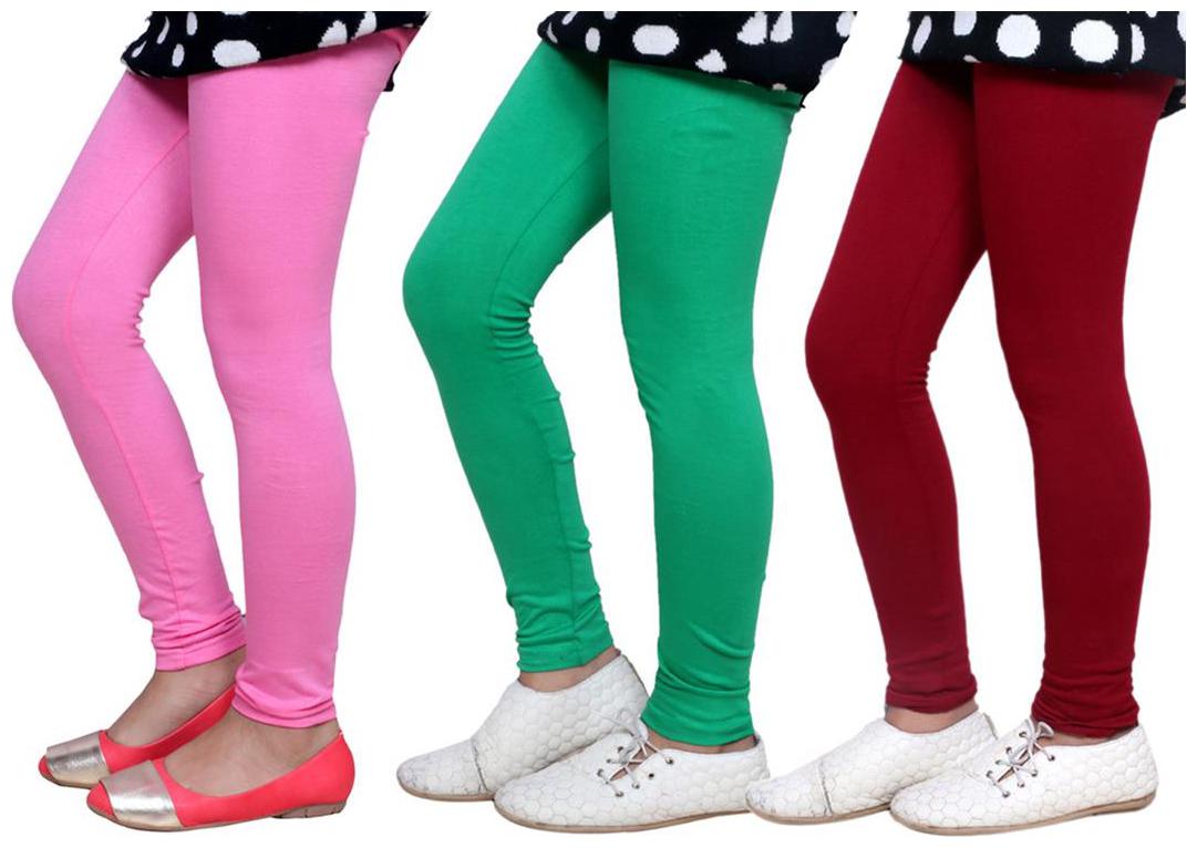 

IndiWeaves Kid s Super Soft Cotton Leggings (Set of 3)
