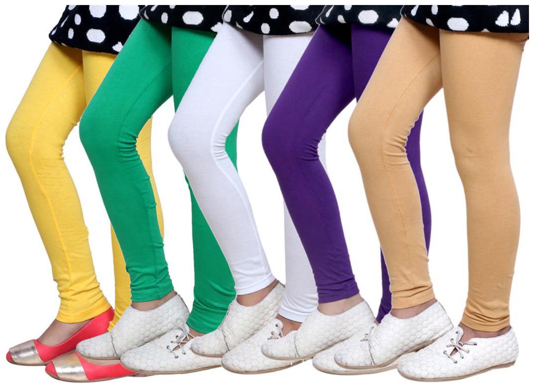 

IndiWeaves Kid s Super Soft Cotton Leggings (Set of 5)