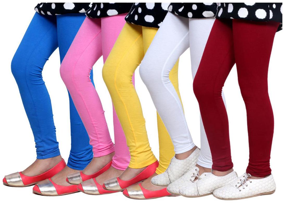 

IndiWeaves Kid s Super Soft Cotton Leggings (Set of 5)