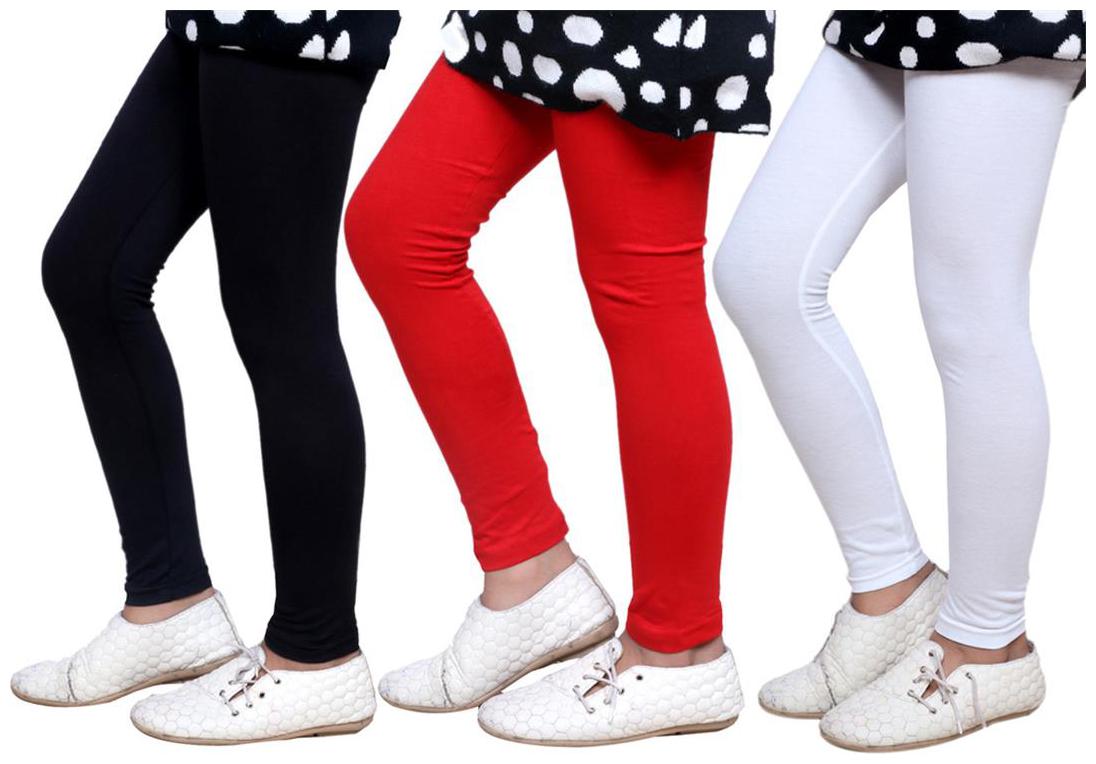

IndiWeaves Kid s Super Soft Cotton Leggings (Set of 3)