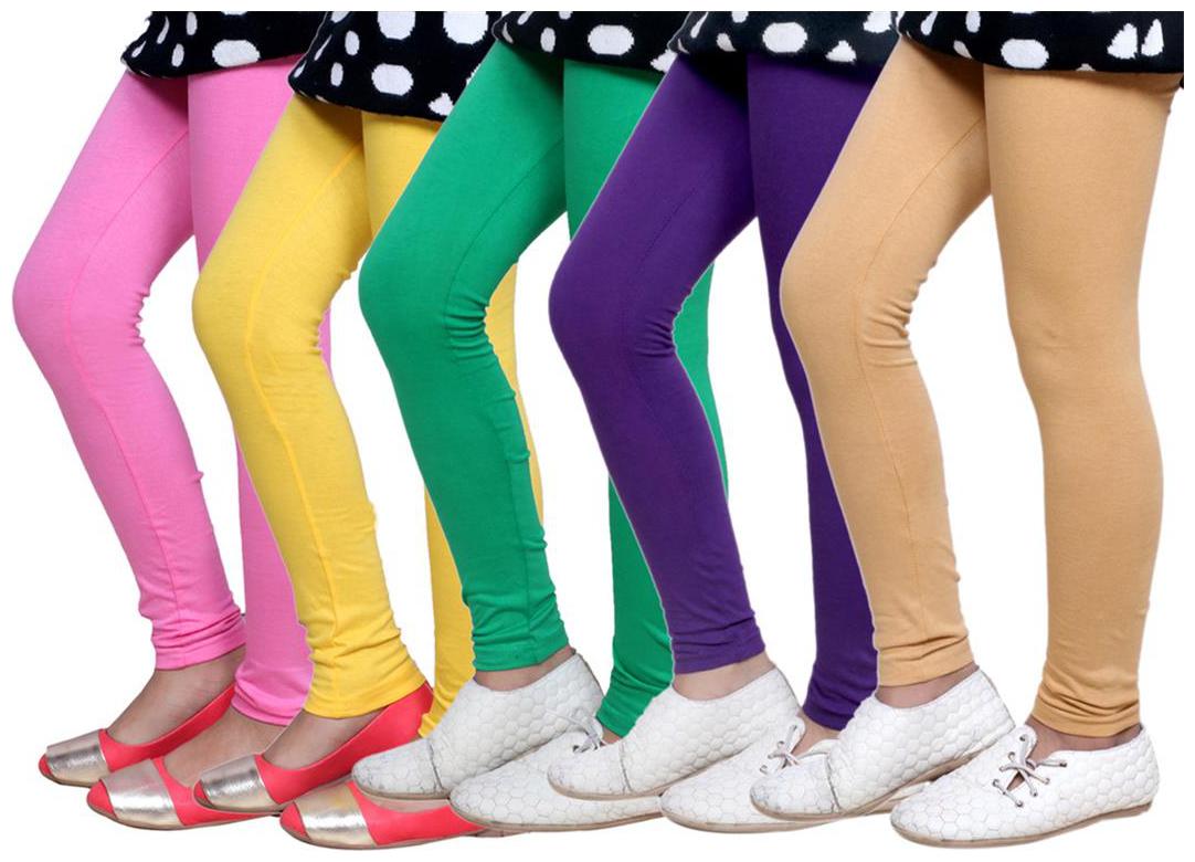 

Indiweaves Baby girl Cotton Solid Leggings - Multi