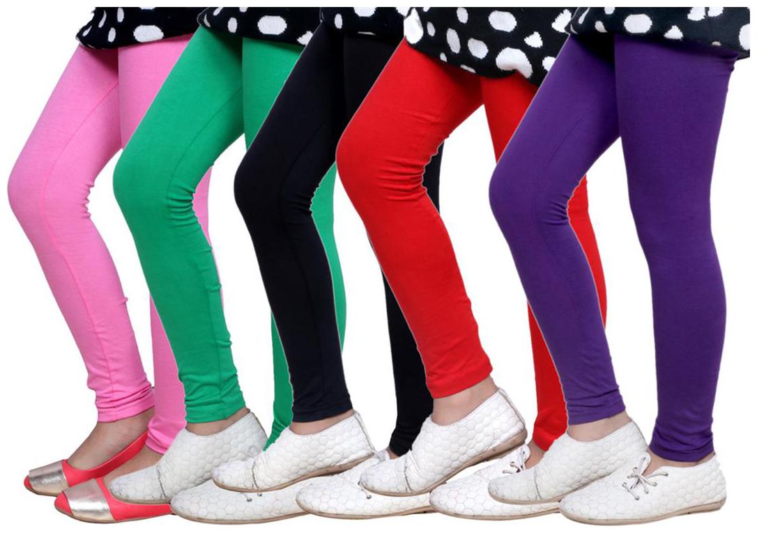 

IndiWeaves Kid s Super Soft Cotton Leggings (Set of 5)