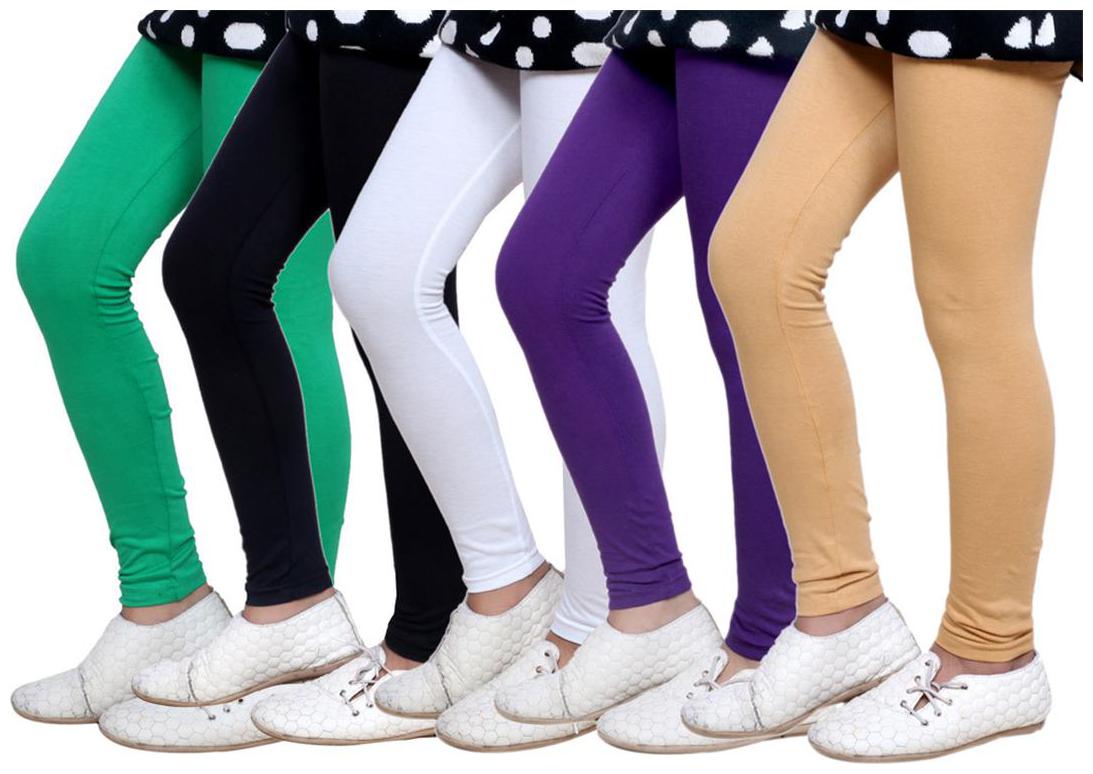 

Indiweaves Baby girl Cotton Solid Leggings - Multi
