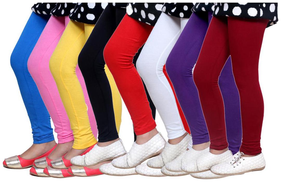 

Indiweaves Baby girl Cotton Solid Leggings - Multi