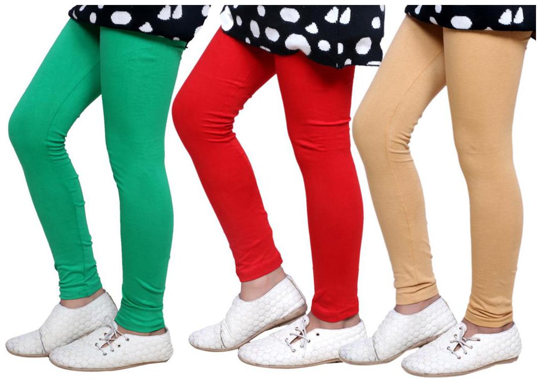 

IndiWeaves Kid s Super Soft Cotton Leggings (Set of 3)