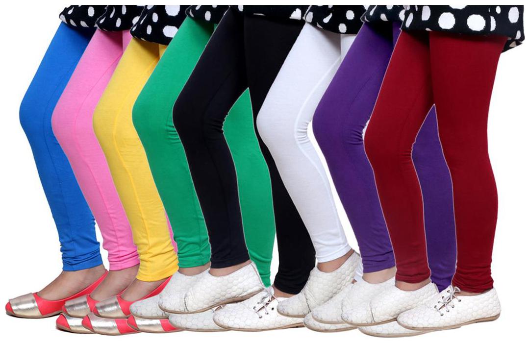 

IndiWeaves Kid s Super Soft Cotton Leggings (Set of 8)
