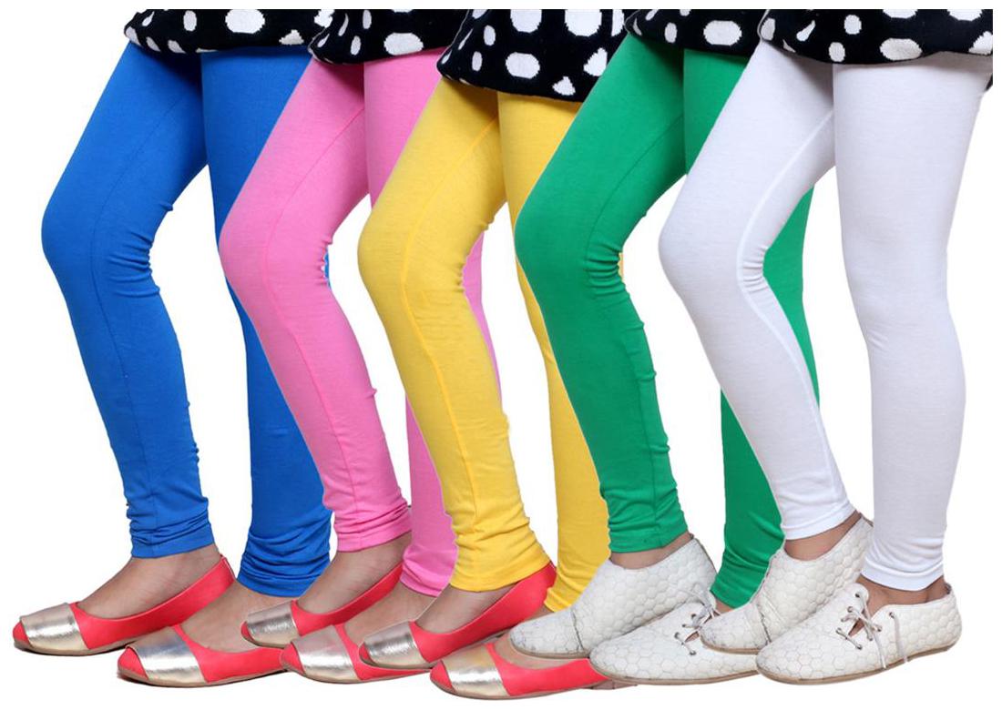 

IndiWeaves Kid s Super Soft Cotton Leggings (Set of 5)