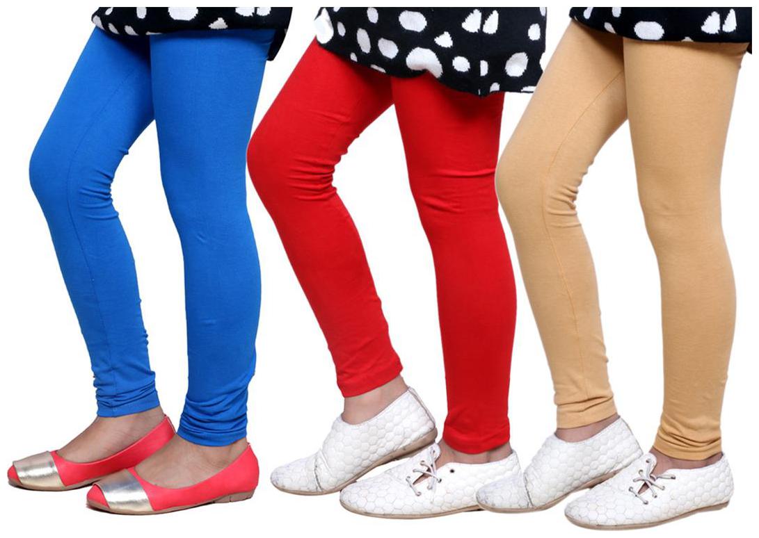 

IndiWeaves Kid s Super Soft Cotton Leggings (Set of 3)