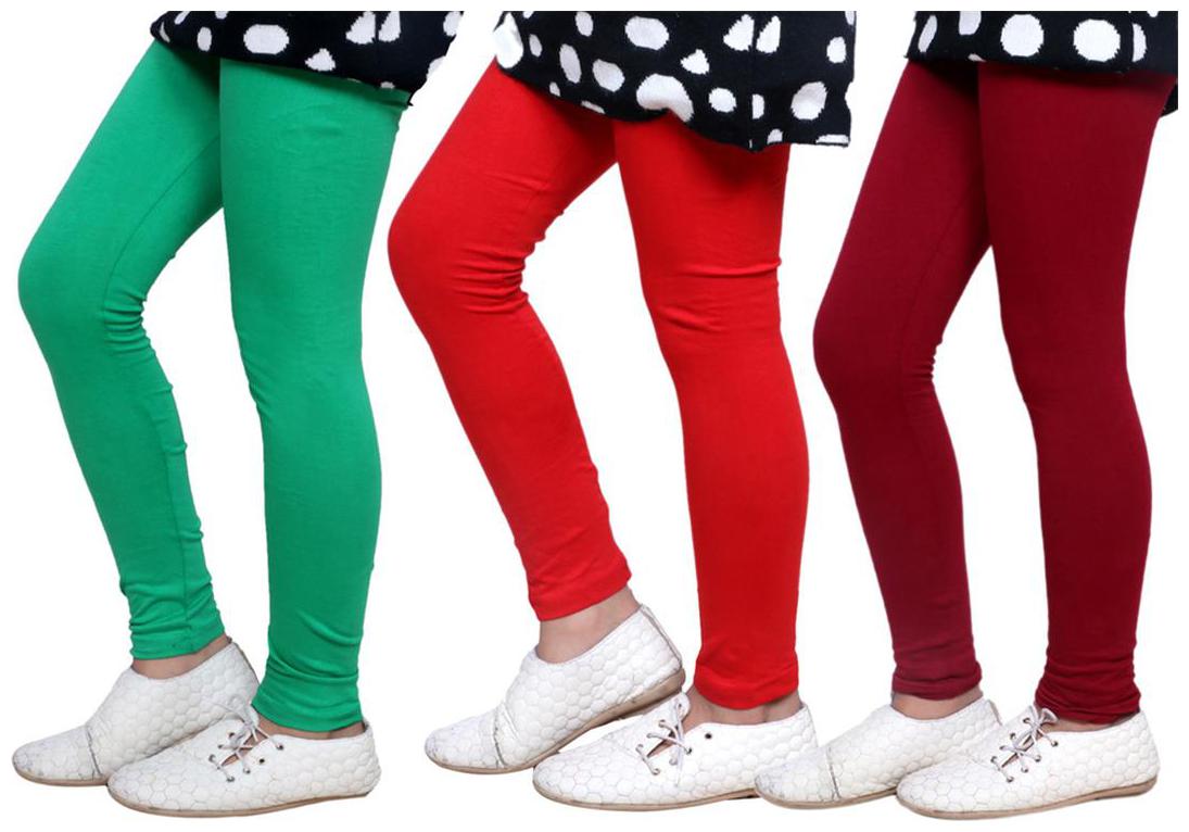 

IndiWeaves Kid s Super Soft Cotton Leggings (Set of 3)