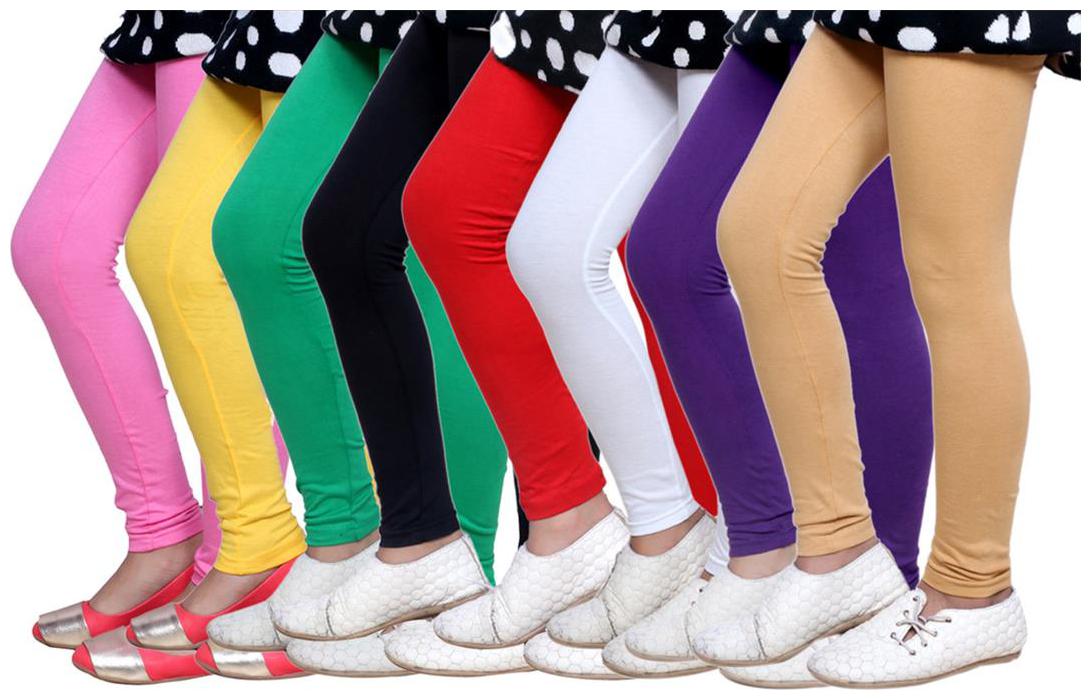 

IndiWeaves Kid s Super Soft Cotton Leggings (Set of 8)