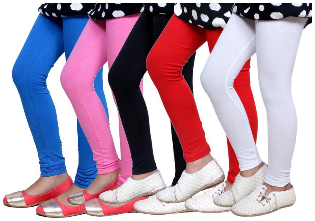 

IndiWeaves Kid s Super Soft Cotton Leggings (Set of 5)