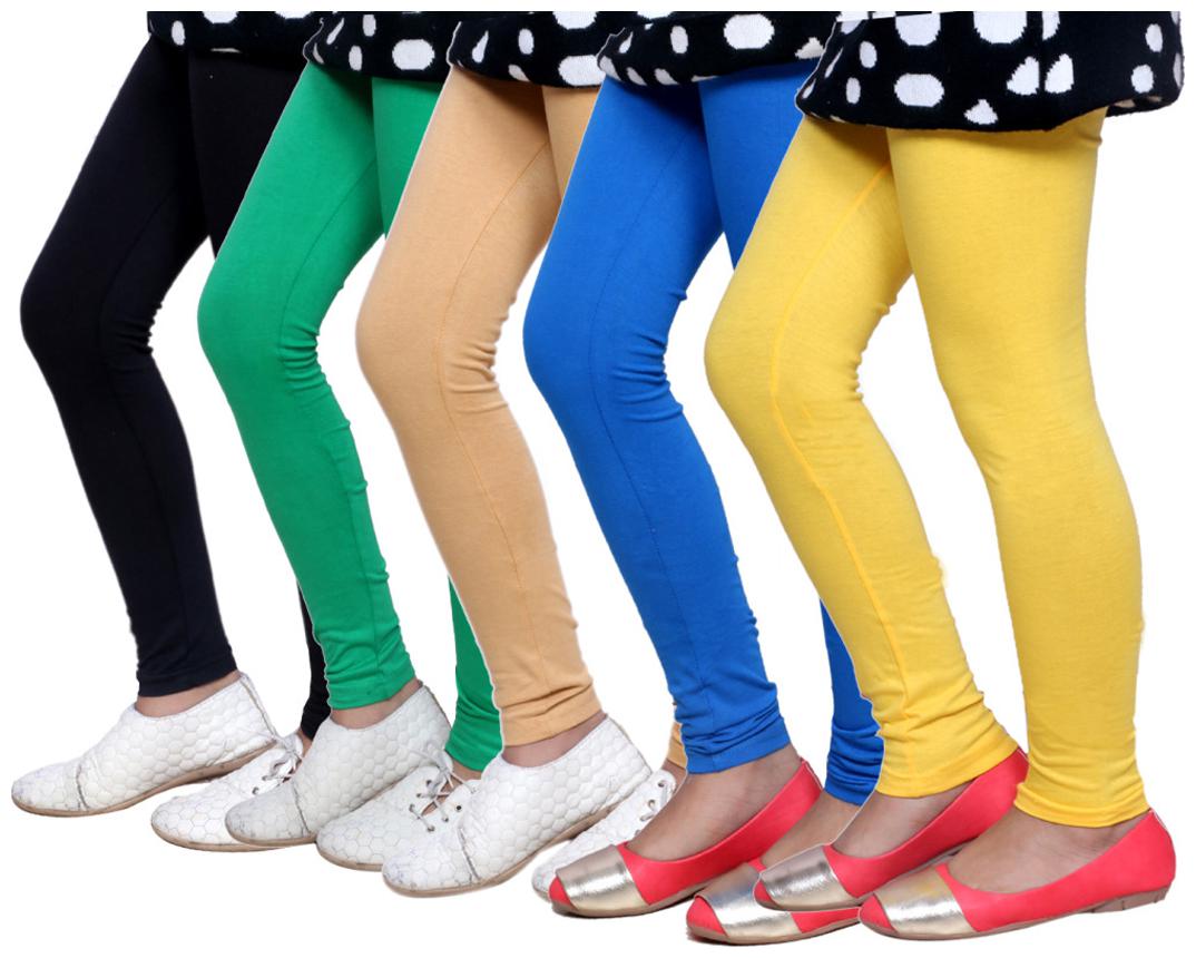 

Indiweaves Baby girl Cotton Solid Leggings - Multi