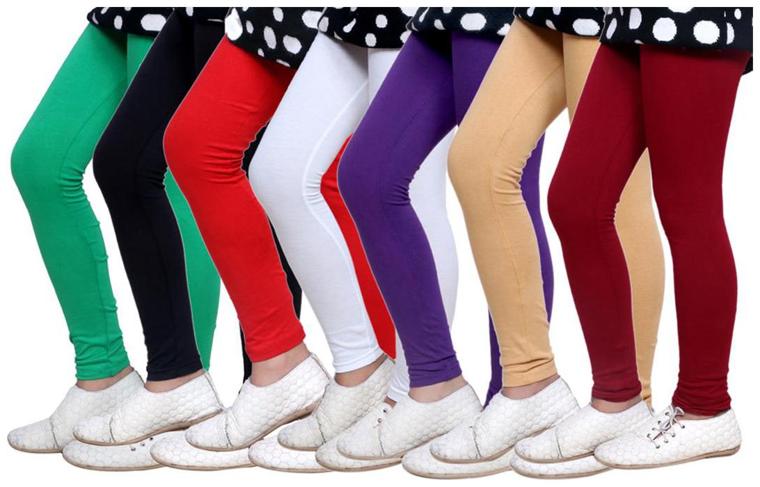 

IndiWeaves Kid s Super Soft Cotton Leggings (Set of 7)