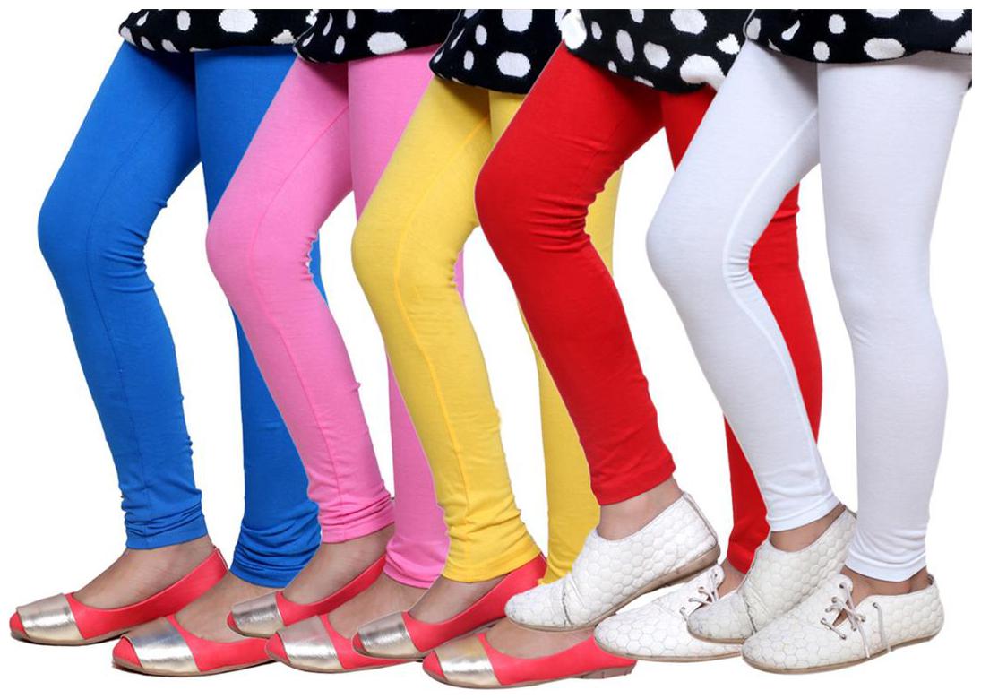 

Indiweaves Baby girl Cotton Solid Leggings - Multi