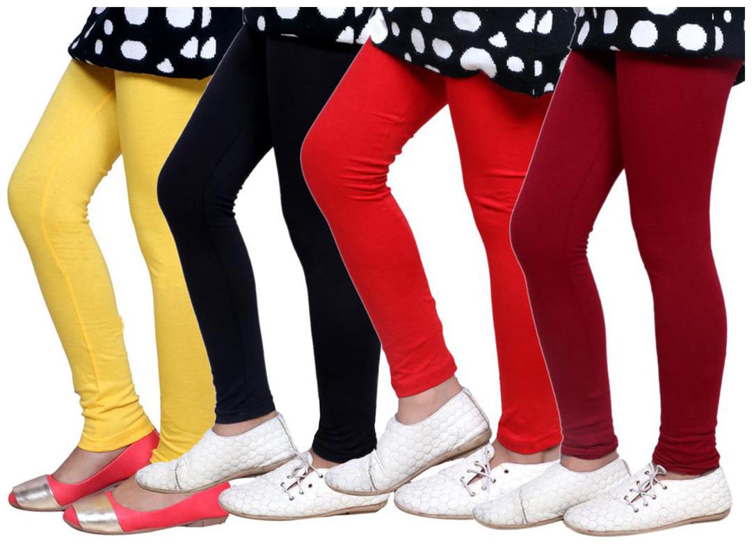 

IndiWeaves Kid s Super Soft Cotton Leggings (Set of 4)