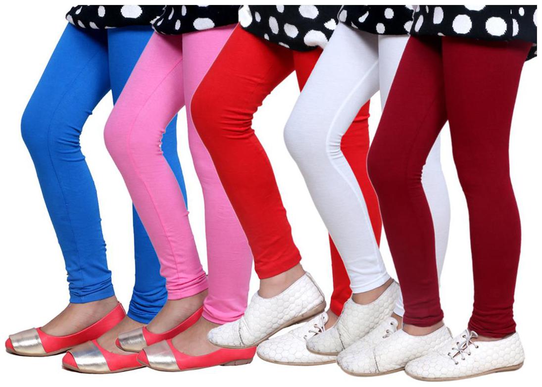 

IndiWeaves Kid s Super Soft Cotton Leggings (Set of 5)