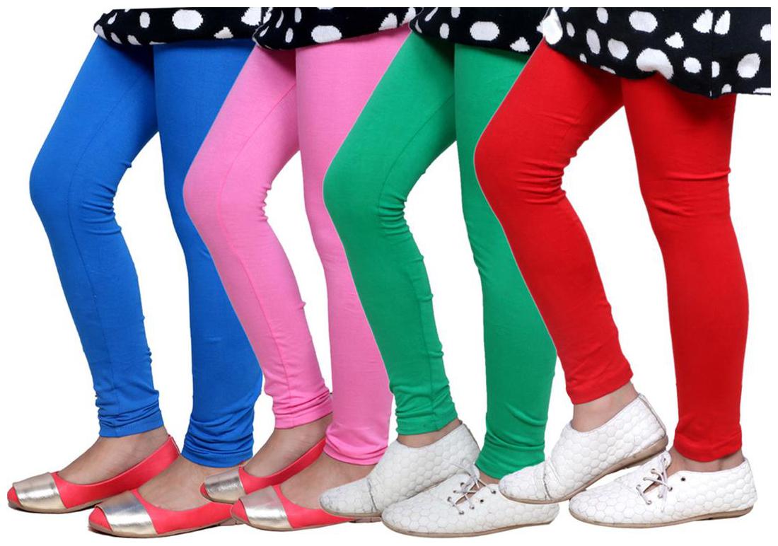 

Indiweaves Baby girl Cotton Solid Leggings - Multi