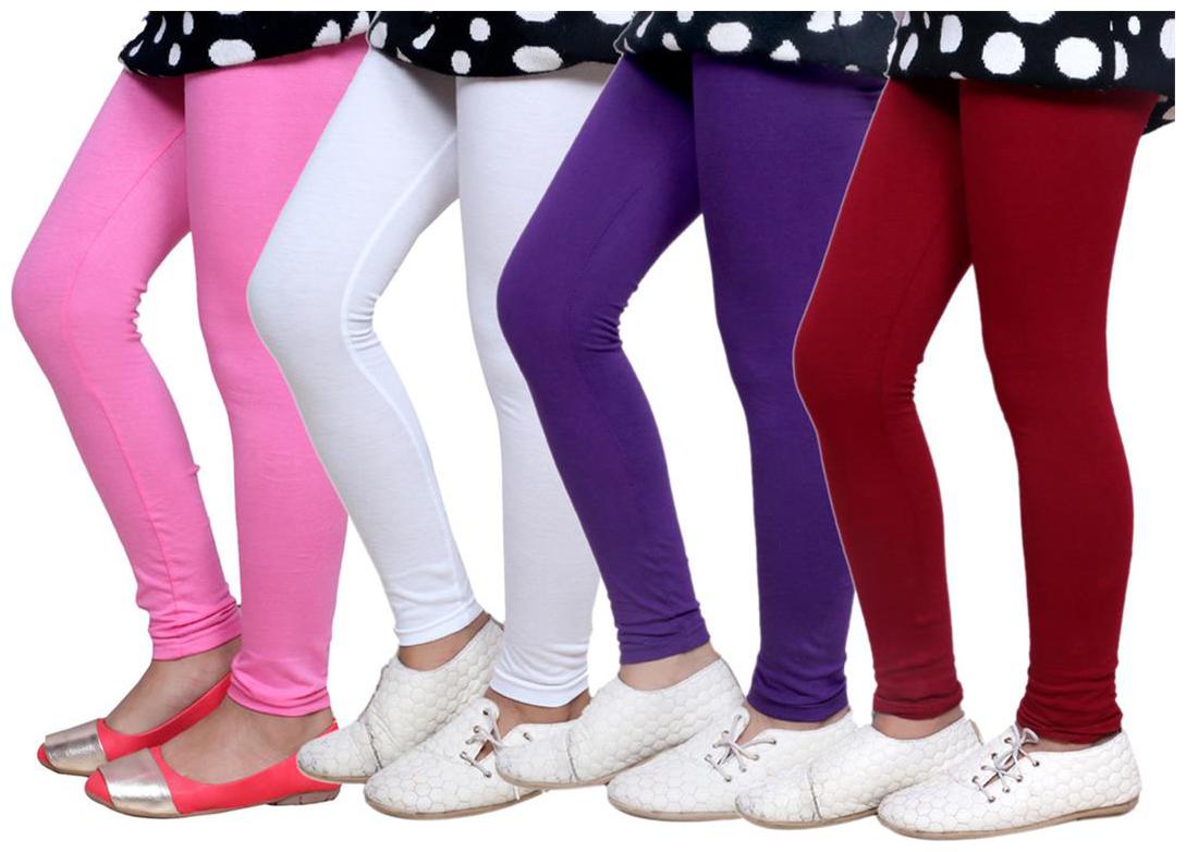 

IndiWeaves Kid s Super Soft Cotton Leggings (Set of 4)