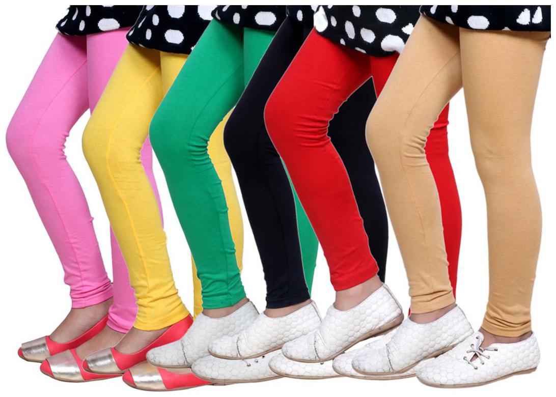 

Indiweaves Baby girl Cotton Solid Leggings - Multi