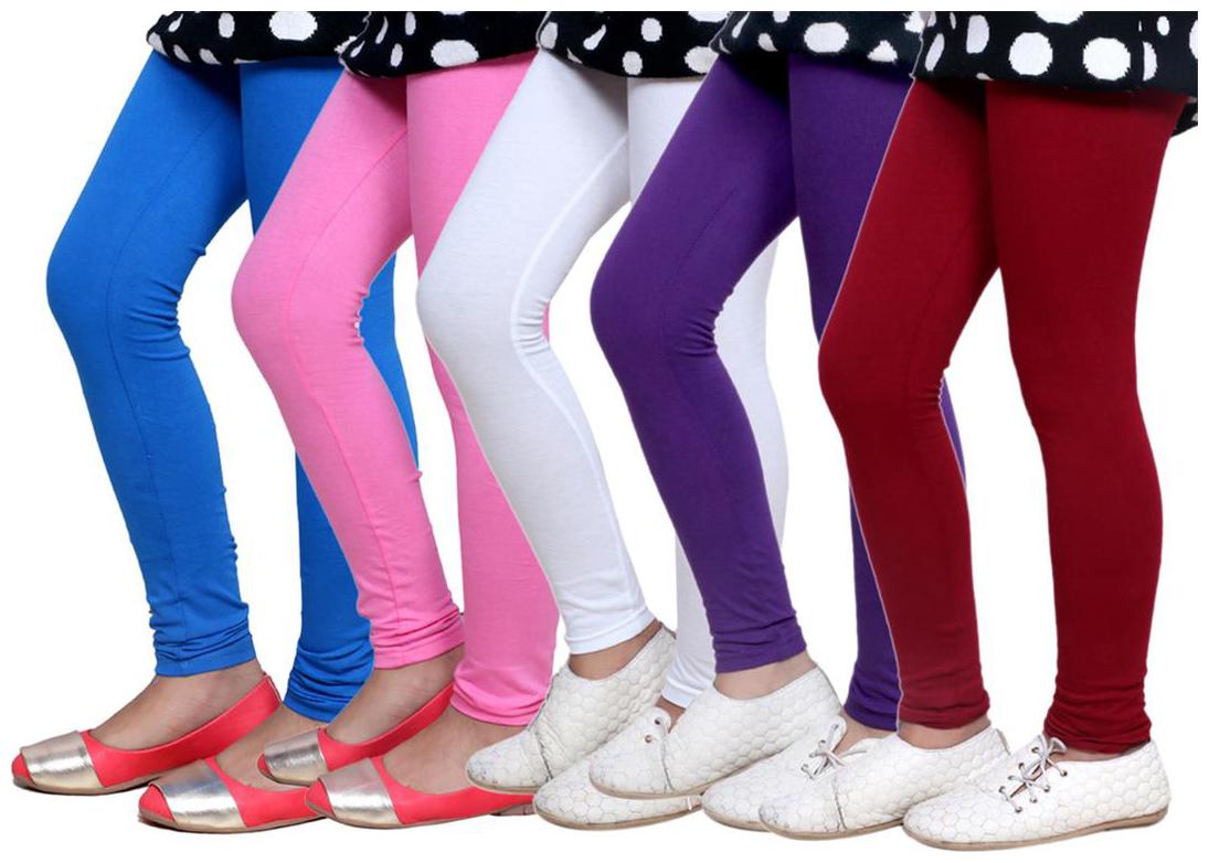 

Indiweaves Baby girl Cotton Solid Leggings - Multi