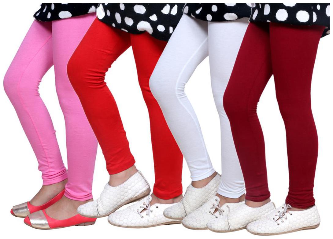 

IndiWeaves Kid s Super Soft Cotton Leggings (Set of 4)