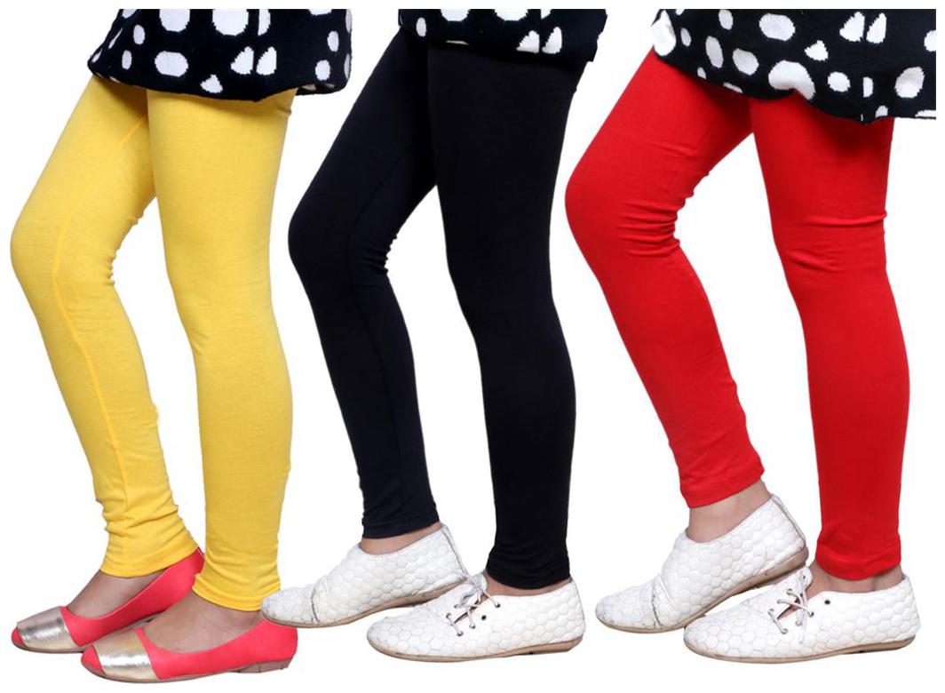 

Indiweaves Baby girl Cotton Solid Leggings - Multi