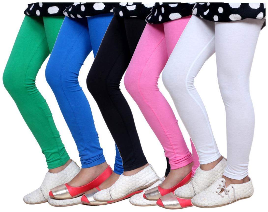 

Indiweaves Baby girl Cotton Solid Leggings - Multi