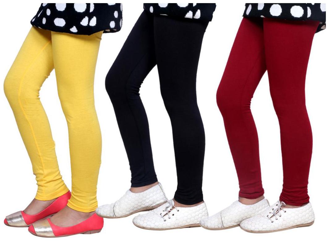 

IndiWeaves Kid s Super Soft Cotton Leggings (Set of 3)