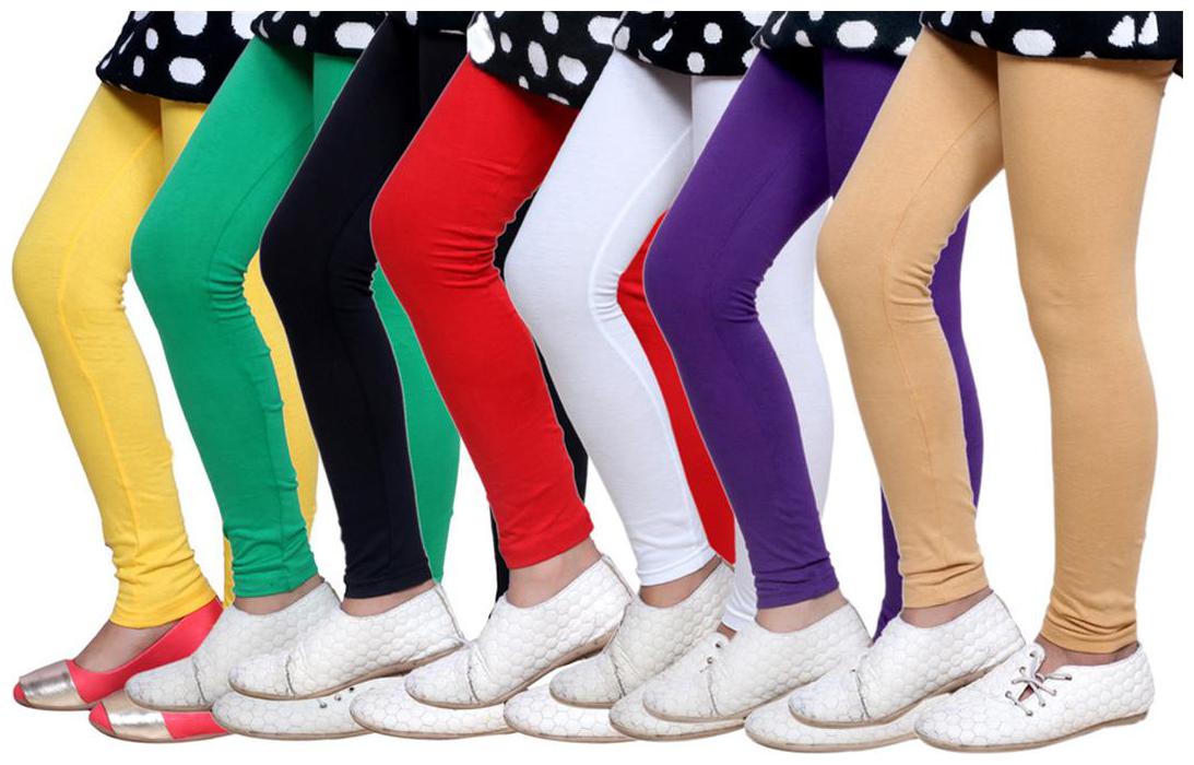 

IndiWeaves Kid s Super Soft Cotton Leggings (Set of 7)