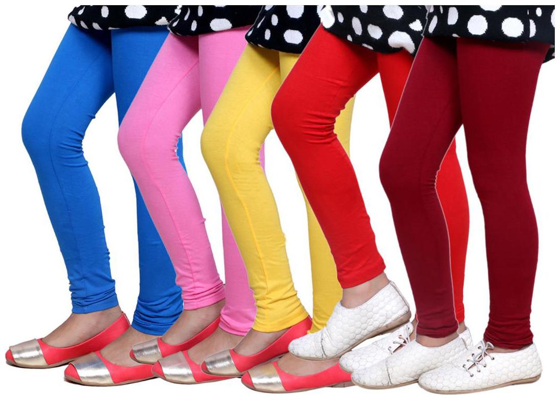 

IndiWeaves Kid s Super Soft Cotton Leggings (Set of 5)