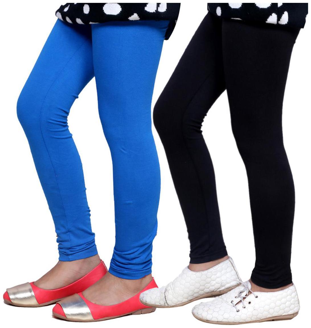 

Indiweaves Baby girl Cotton Solid Leggings - Blue
