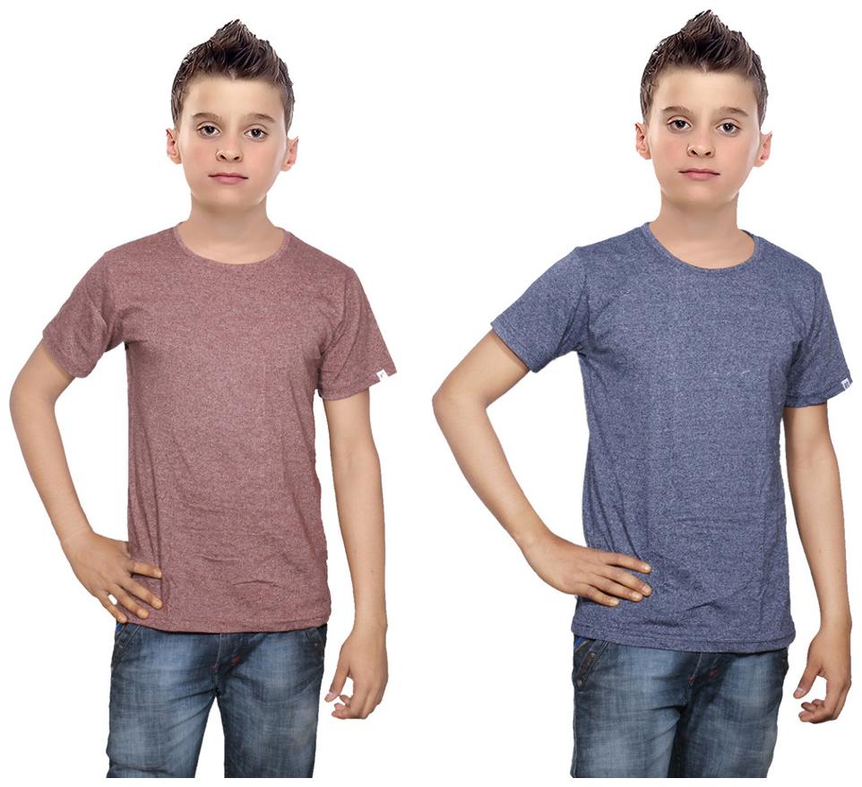 

Indiweaves Boy Cotton Solid T-shirt - Multi