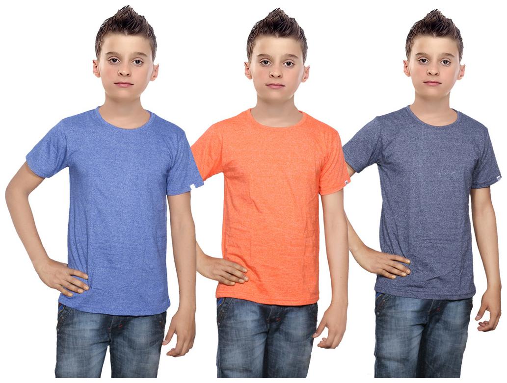 

Indiweaves Boy Cotton Solid T-shirt - Multi