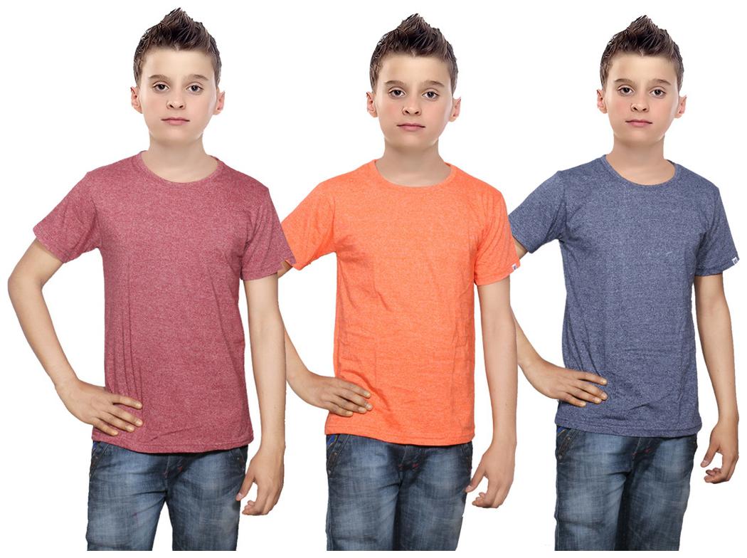 

Indiweaves Boy Cotton Solid T-shirt - Multi