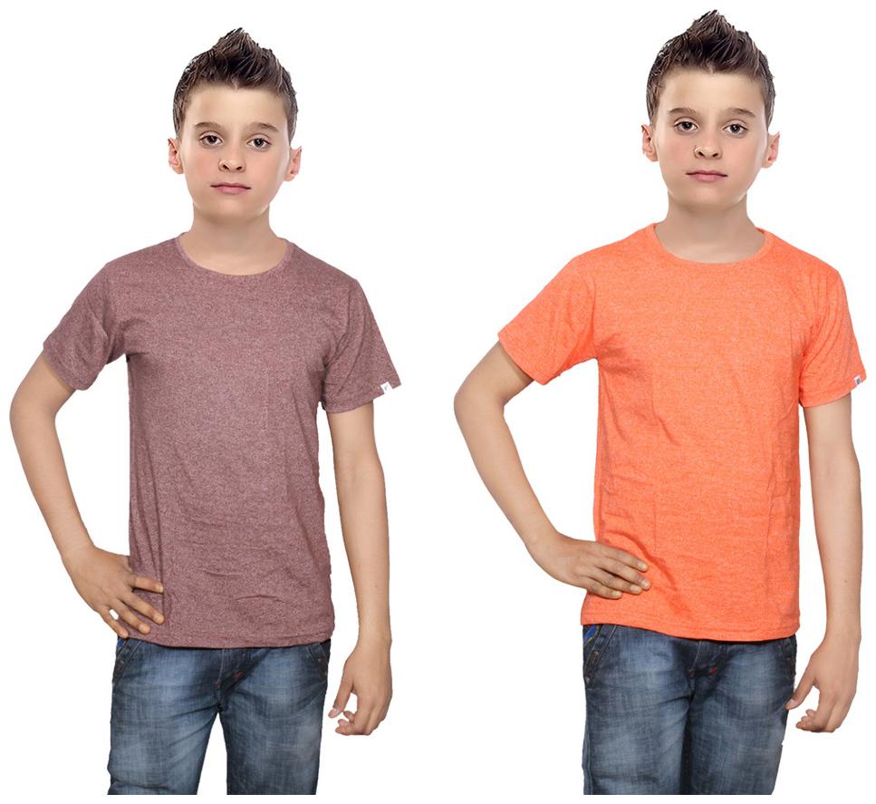 

Indiweaves Boy Cotton Solid T-shirt - Multi