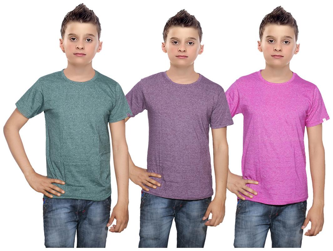 

Indiweaves Boy Cotton Solid T-shirt - Multi
