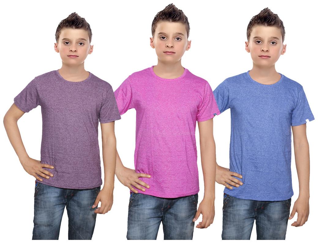 

Indiweaves Boy Cotton Solid T-shirt - Multi
