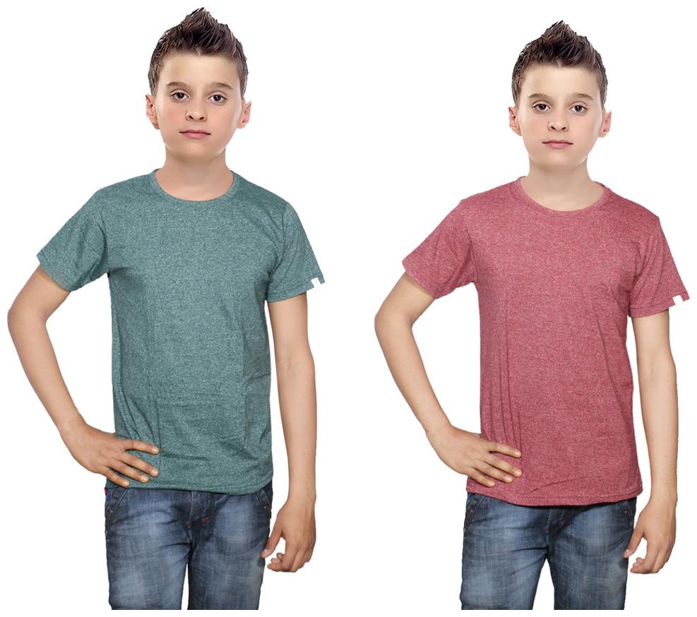 

Indiweaves Boy Cotton Solid T-shirt - Multi