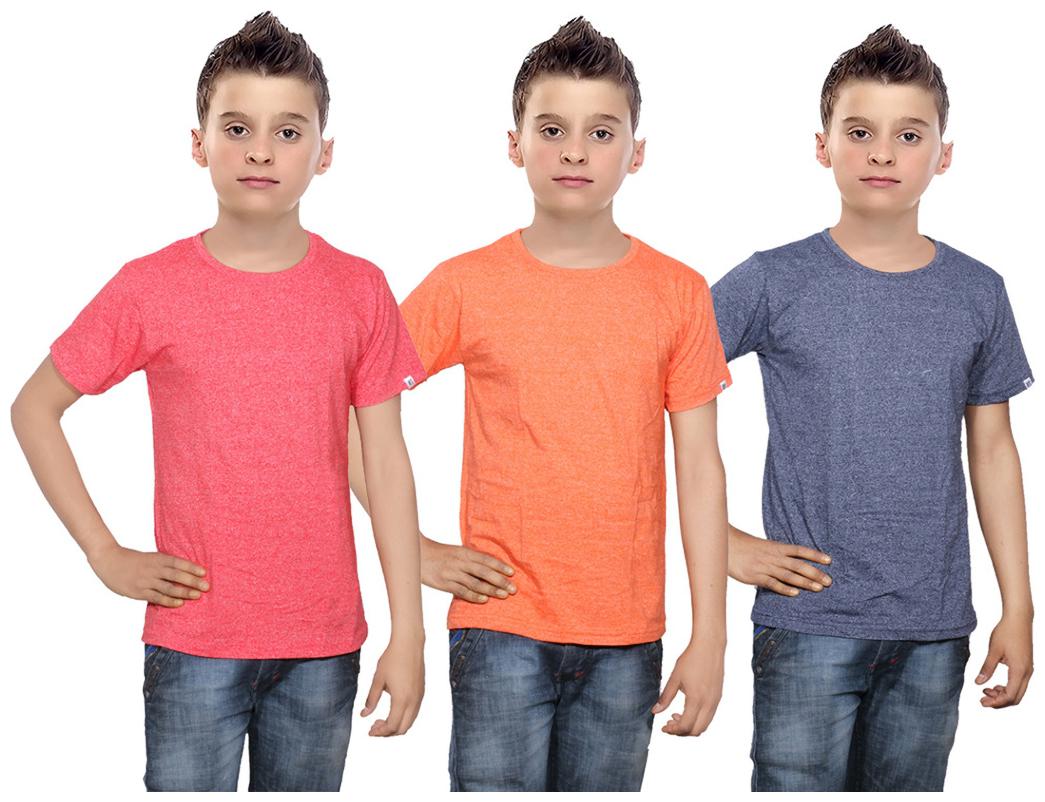

Indiweaves Boy Cotton Solid T-shirt - Multi