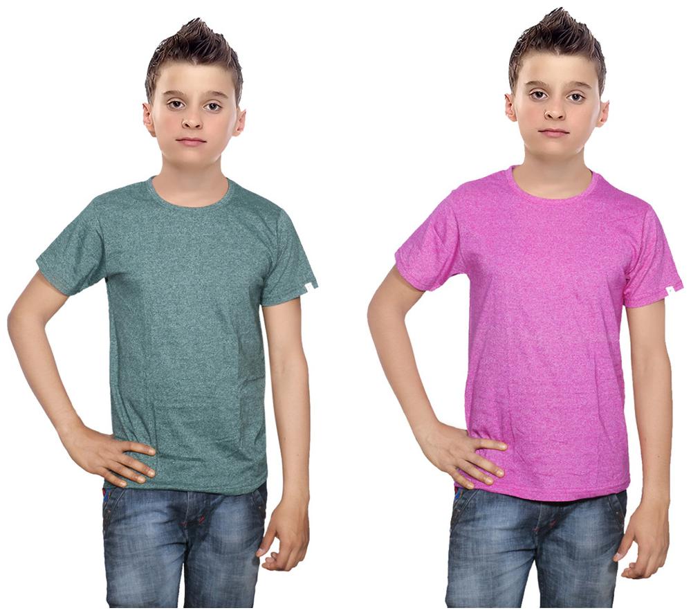 

Indiweaves Boy Cotton Solid T-shirt - Multi