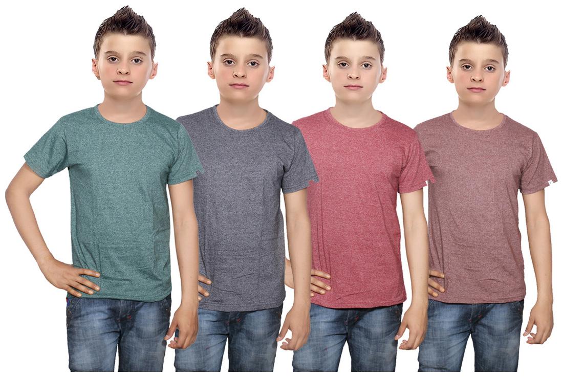 

Indiweaves Boy Cotton Solid T-shirt - Multi
