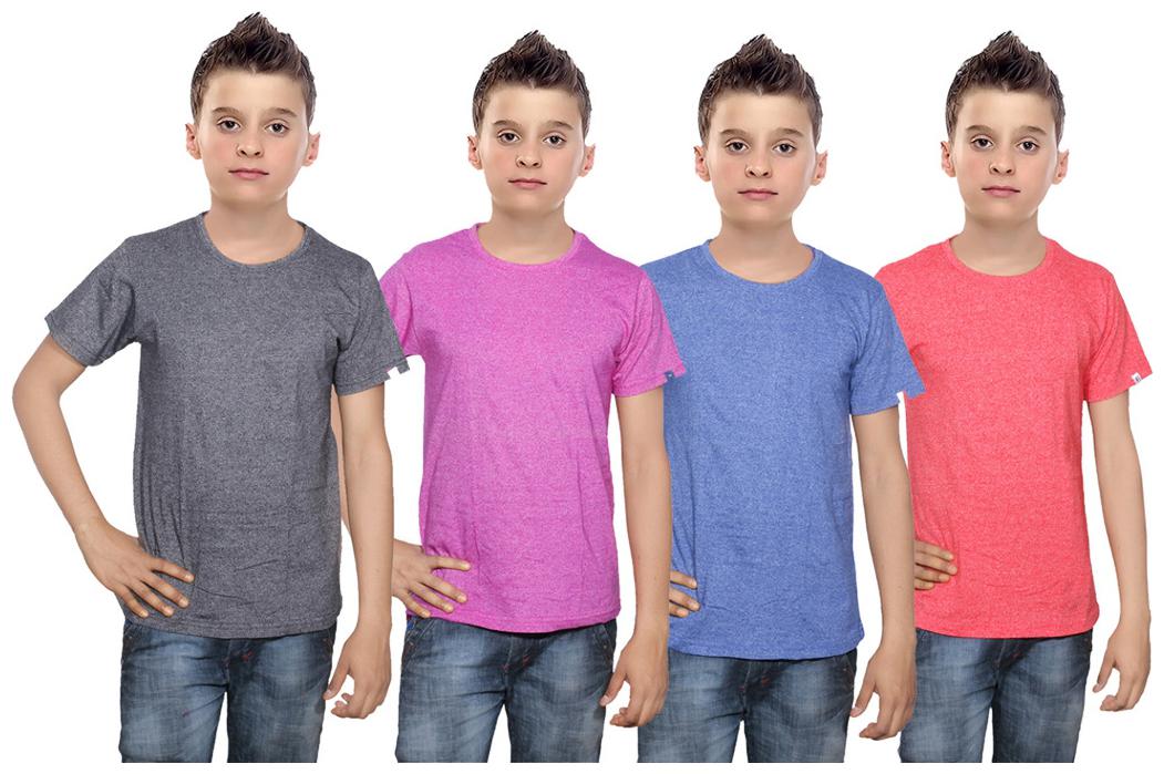 

Indiweaves Boy Cotton Solid T-shirt - Multi