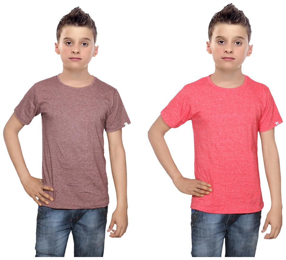 

Indiweaves Boy Cotton Solid T-shirt - Multi