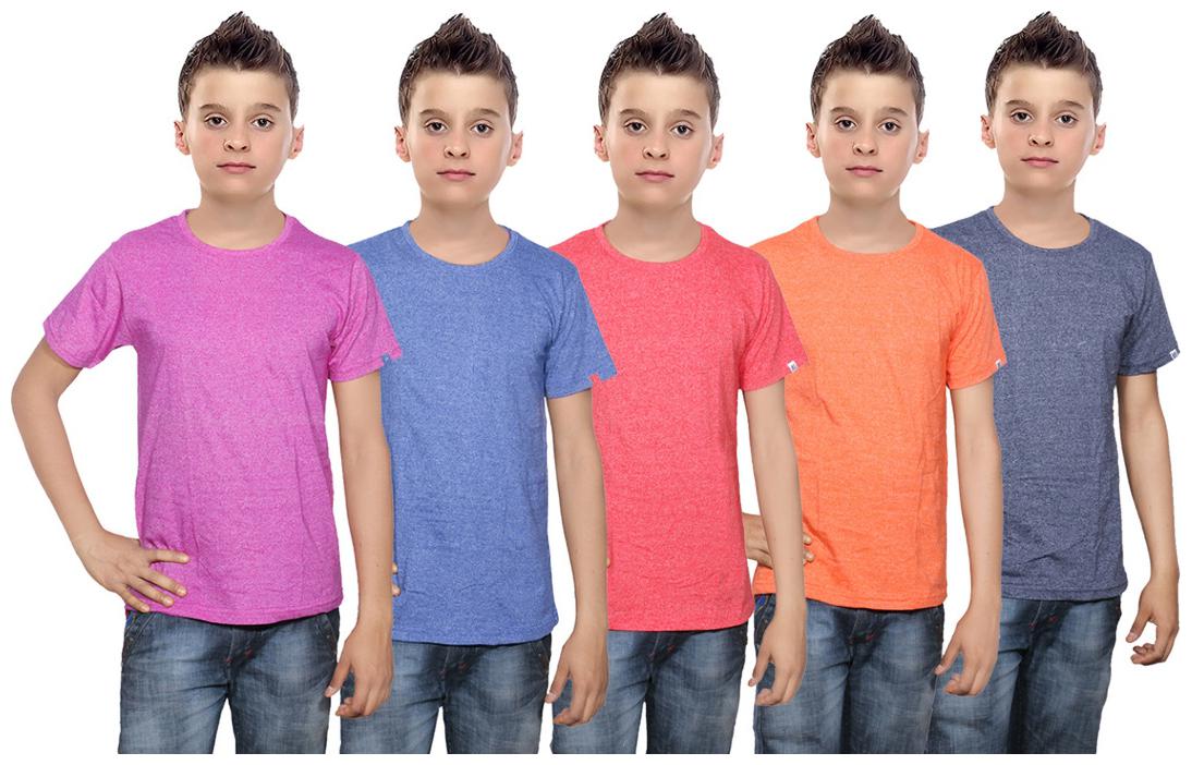 

Indiweaves Boy Cotton Solid T-shirt - Multi