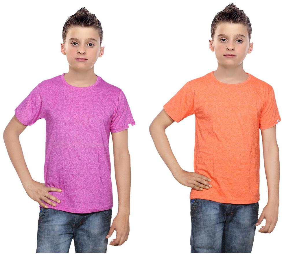 

Indiweaves Boy Cotton Solid T-shirt - Multi