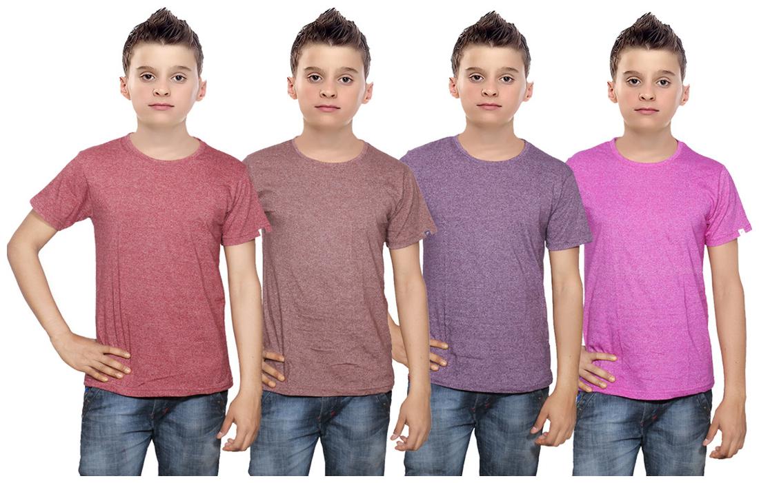 

Indiweaves Boy Cotton Solid T-shirt - Multi