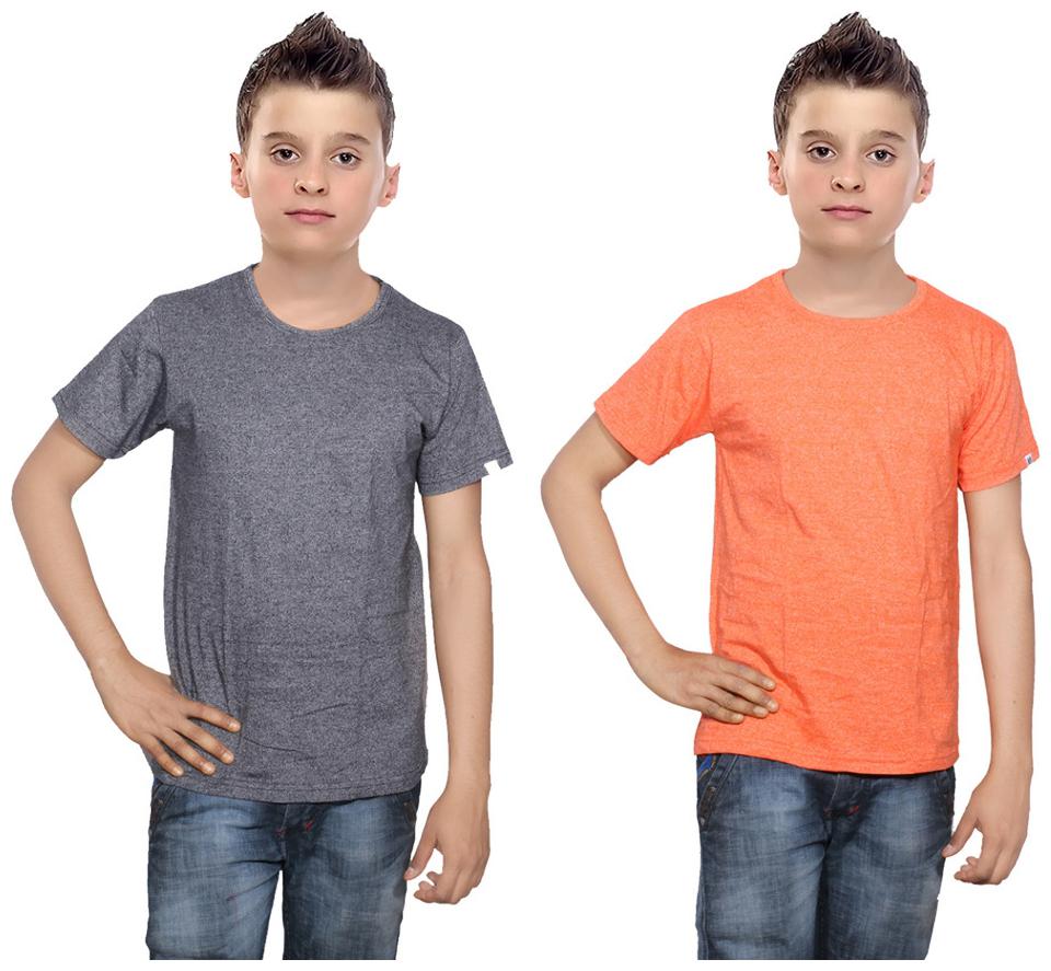 

Indiweaves Boy Cotton Solid T-shirt - Multi