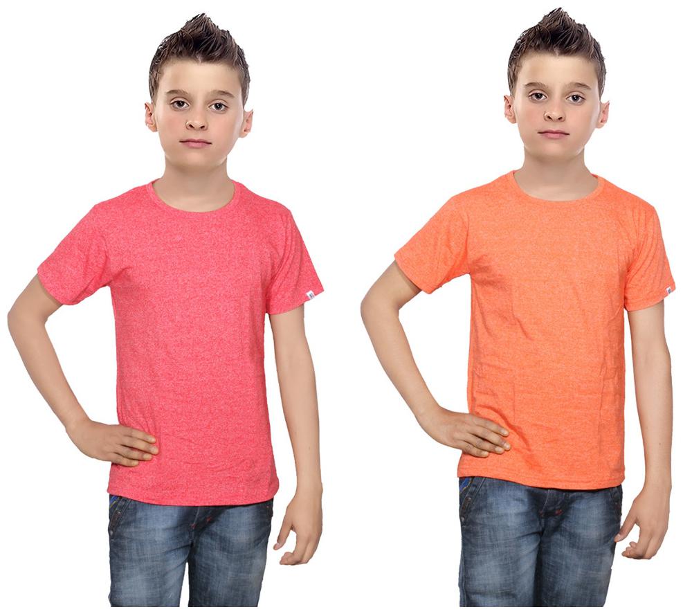 

Indiweaves Boy Cotton Solid T-shirt - Multi