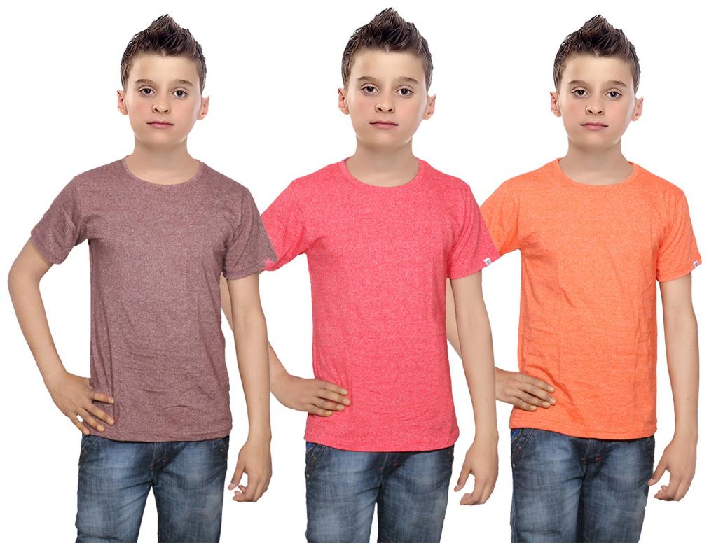 

Indiweaves Boy Cotton Solid T-shirt - Multi