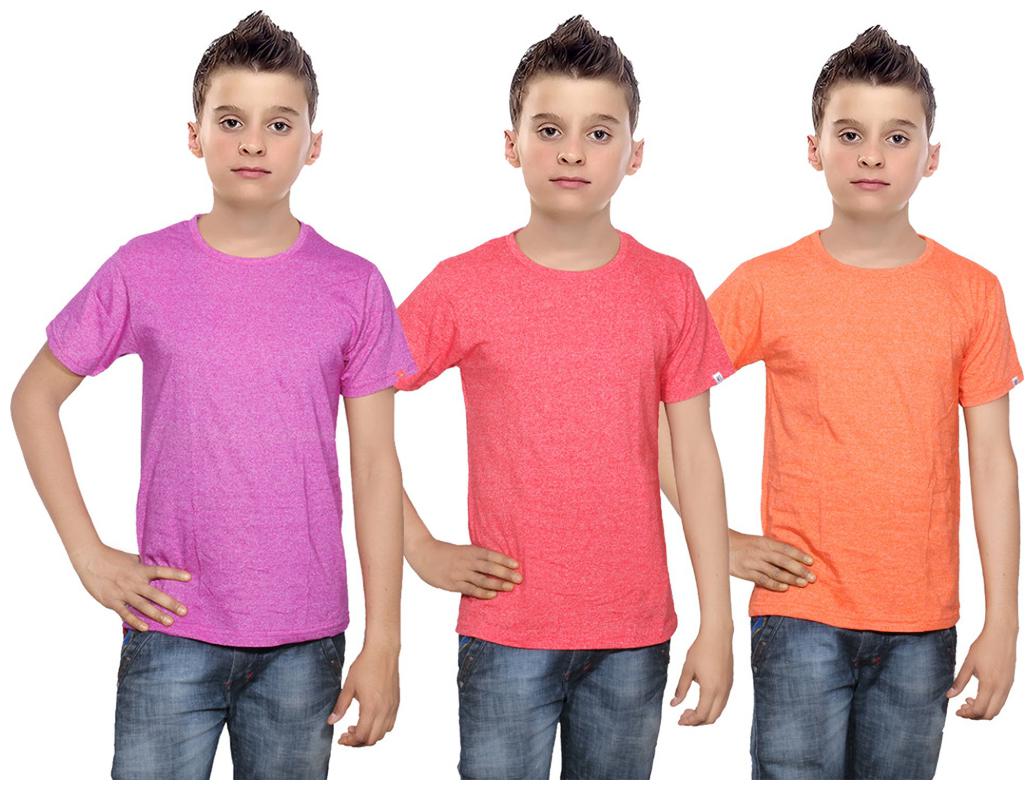 

Indiweaves Boy Cotton Solid T-shirt - Multi